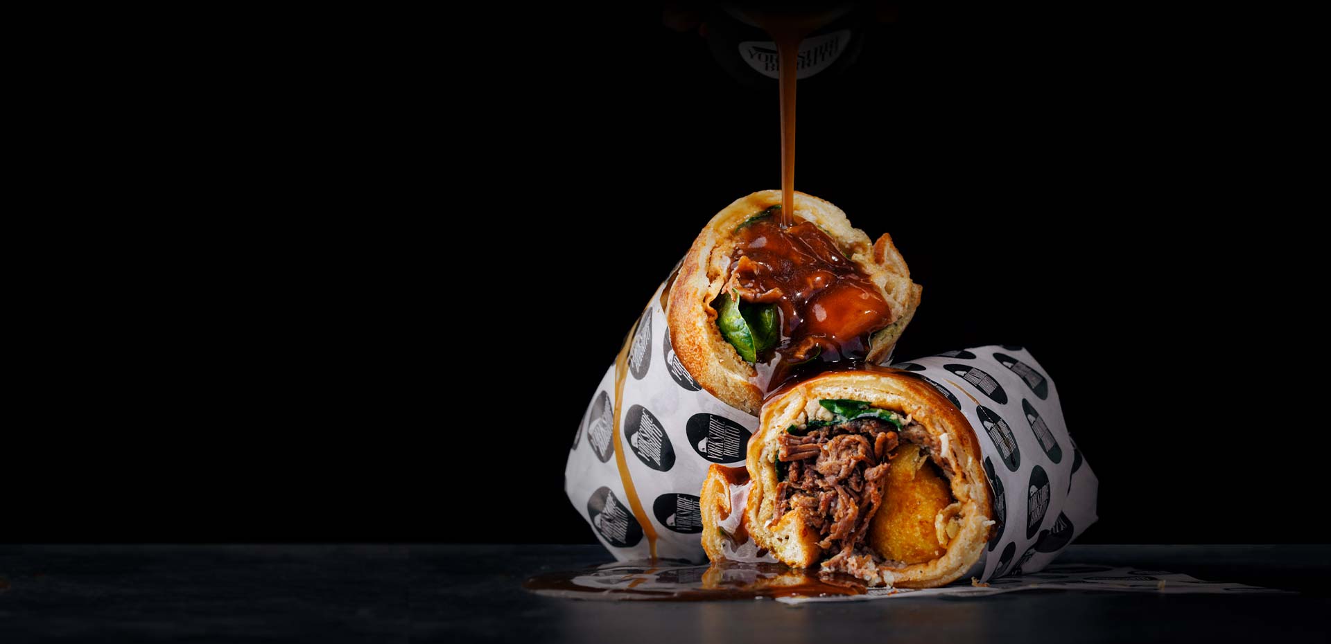 Yorkshire burrito with fries